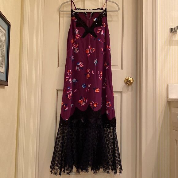 Rebecca Taylor Bellflower Print Slip Dress size 4 - Picture 3 of 8